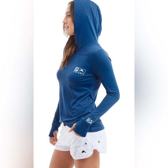 NWT women’s pelagic reversible Key West Ws Bikini Top AMERICANO/Fish Camo blue - Picture 14 of 14